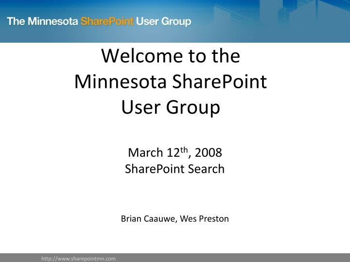 welcome to the minnesota sharepoint user group