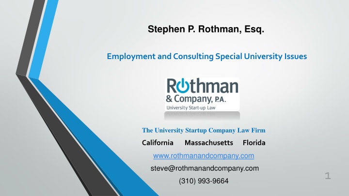 the university startup company law firm