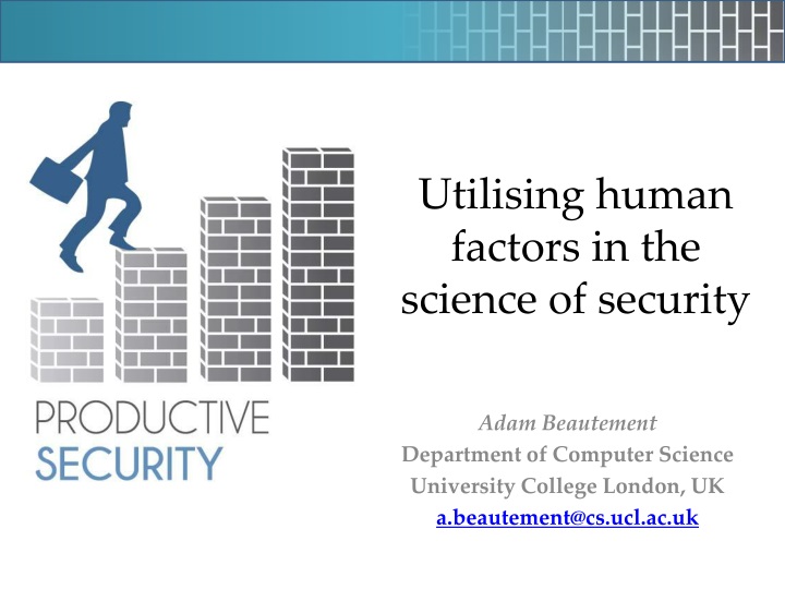 utilising human factors in the science of security
