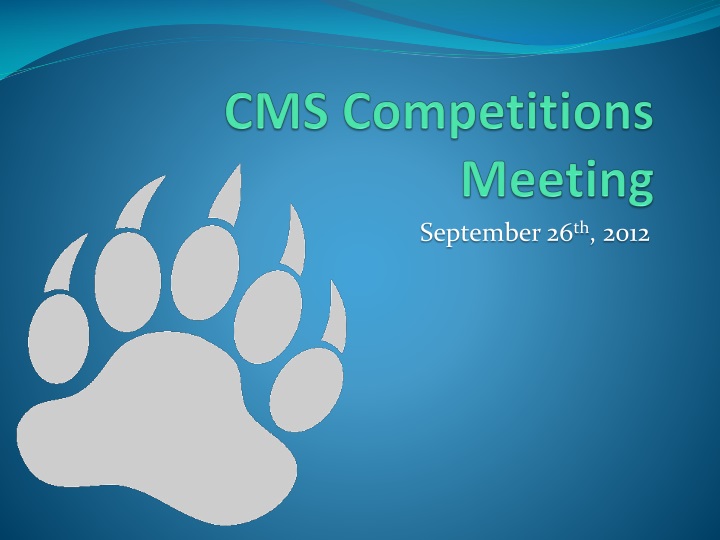 cms competitions meeting