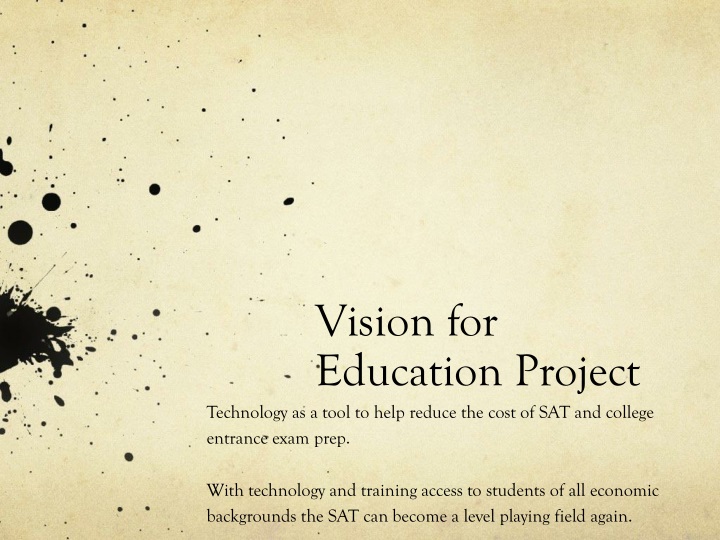 vision for education project