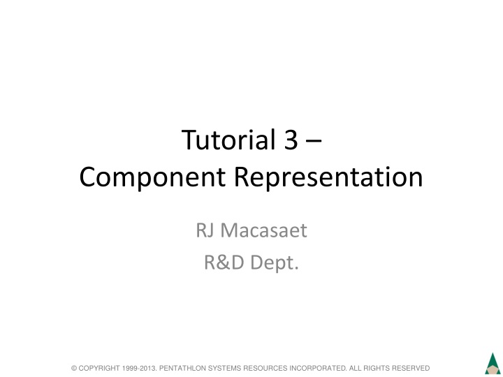 tutorial 3 component representation