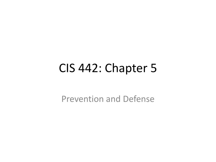 cis 442 chapter 5