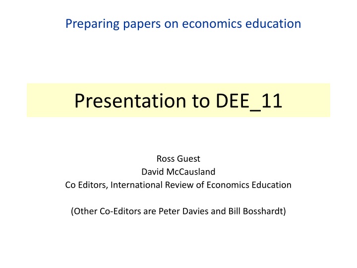 presentation to dee 11