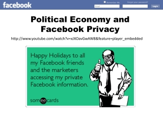 Political Economy and Facebook Privacy