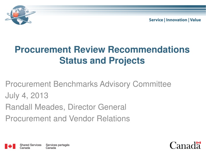 procurement review recommendations status and projects