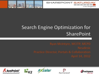 Search Engine Optimization for SharePoint