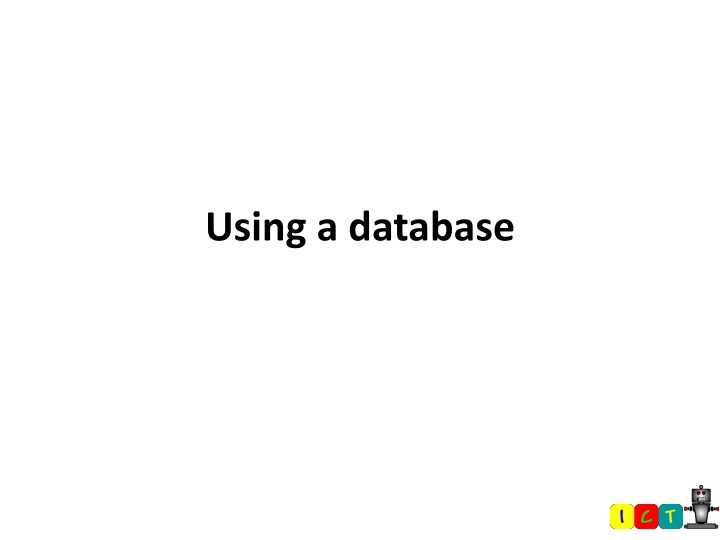 using a database