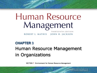 CHAPTER 3 Human Resource Management in Organizations