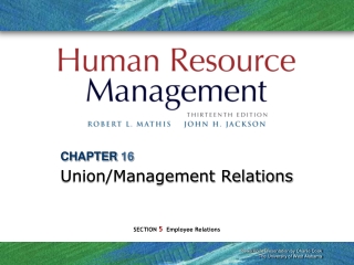CHAPTER 16 Union/Management Relations