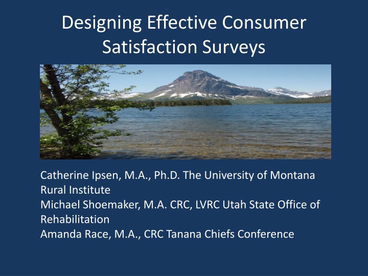 designing effective consumer satisfaction surveys