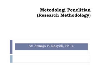 Metodologi Penelitian (Research Methodology)