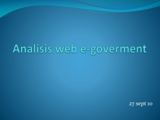 Analisis web e-goverment