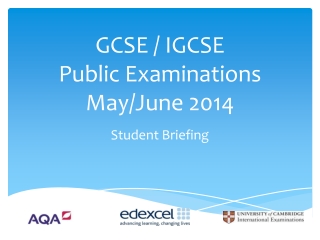 GCSE / IGCSE Public Examinations May/June 2014