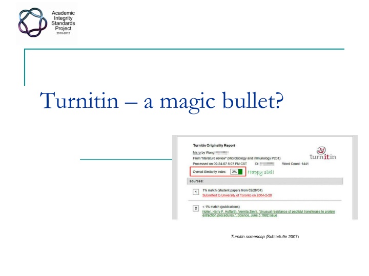 turnitin a magic bullet