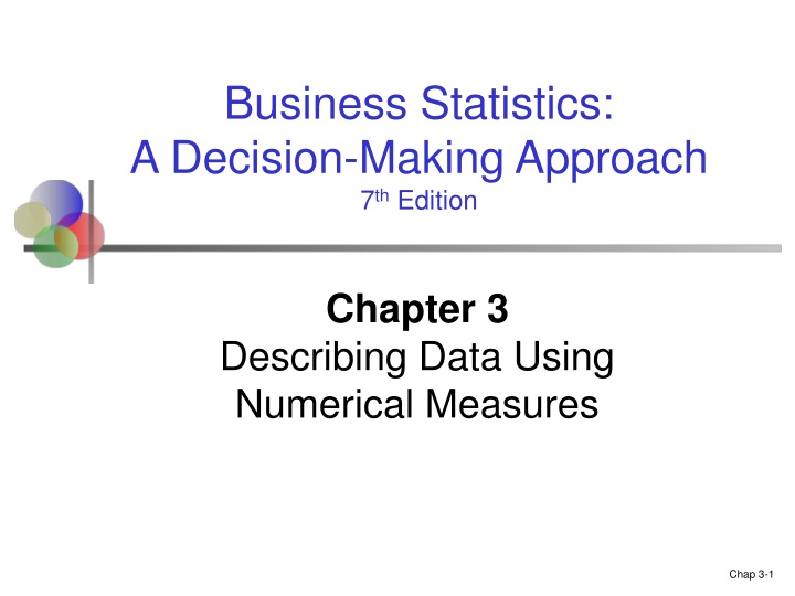 chapter 3 describing data using numerical measures