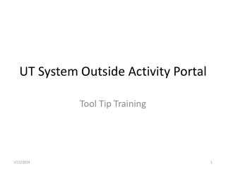UT System Outside Activity Portal