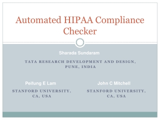 Automated HIPAA Compliance Checker