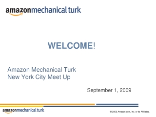 Amazon Mechanical Turk New York City Meet Up