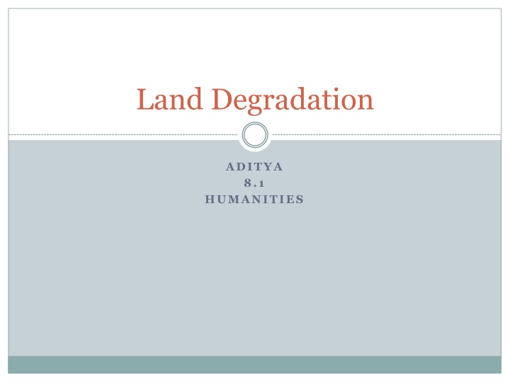 land degradation