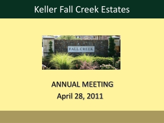 ANNUAL MEETING April 28, 2011