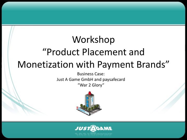 workshop product placement and monetization with payment brands