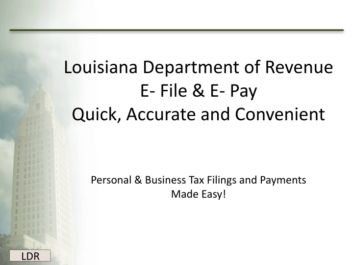 louisiana department of revenue e file