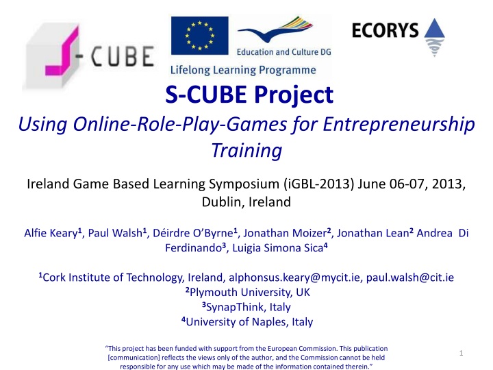 s cube project using online role play games