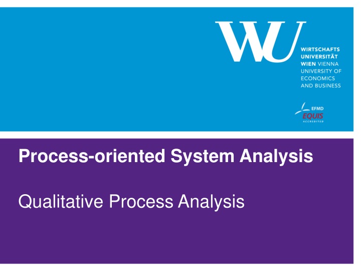 process oriented system analysis