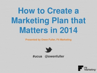 How to Create a Marketing Plan that Matters in 2014