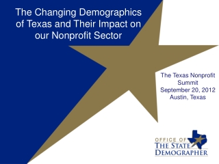 The Changing Demographics of Texas and Their Impact on our Nonprofit Sector