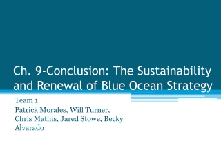 Ch. 9-Conclusion: The Sustainability and Renewal of Blue Ocean Strategy