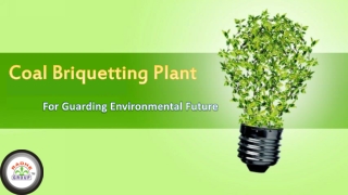 Coal Briquetting Plant For Guarding Environmental Future