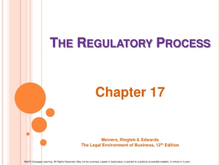 The Regulatory Process