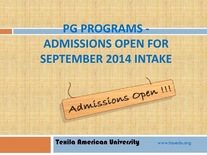pg programs admissions open for september 2014 intake