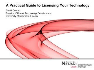 A Practical Guide to Licensing Your Technology