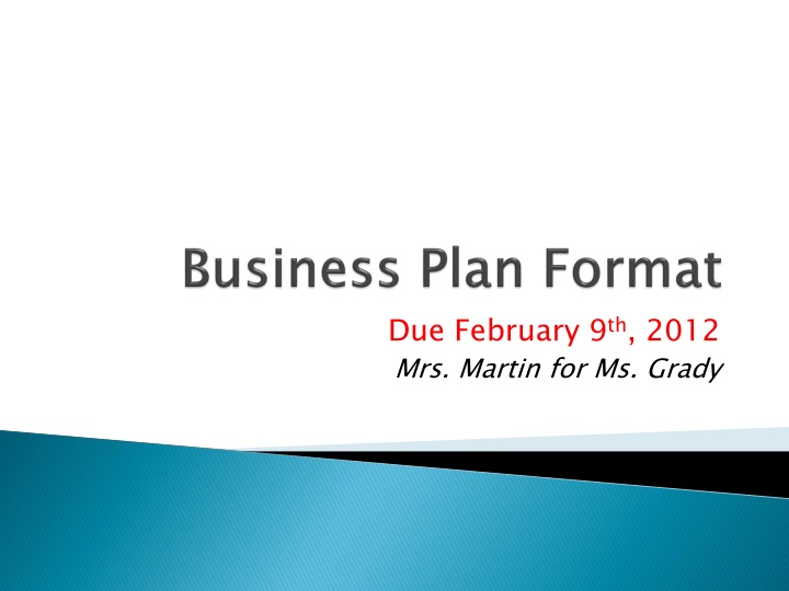 business plan format