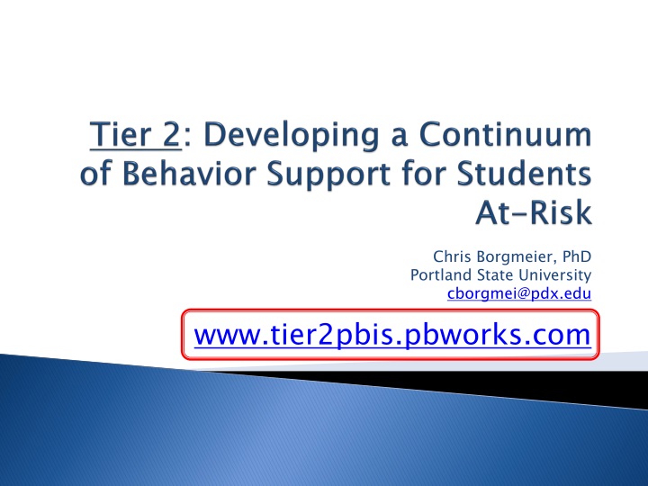 tier 2 developing a continuum of behavior support for students at risk