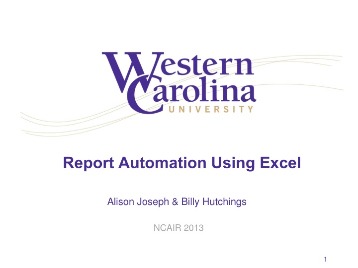 report automation using excel