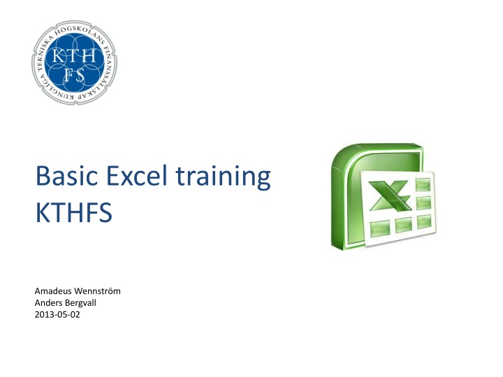 basic excel training kthfs
