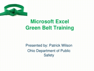 Microsoft Excel Green Belt Training