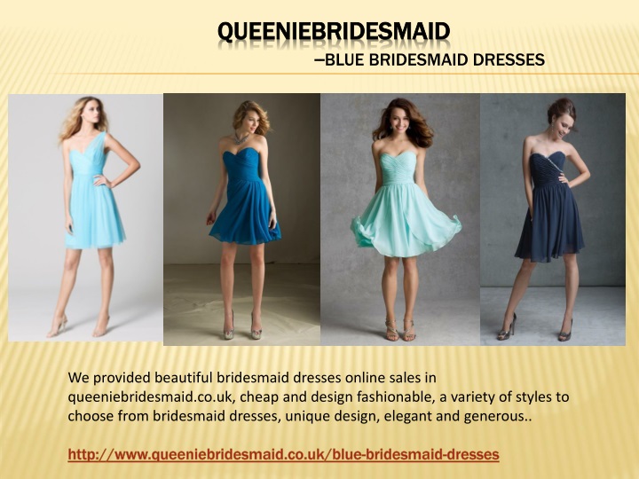 queeniebridesmaid blue bridesmaid dresses