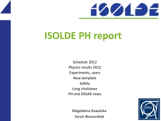 ISOLDE PH report