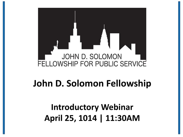 john d solomon fellowship introductory webinar