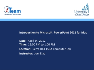 Introduction to Microsoft PowerPoint 2011 for Mac
