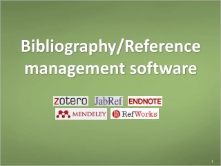 Bibliography/Reference management software