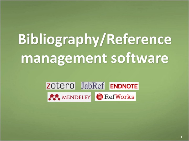 bibliography reference management software