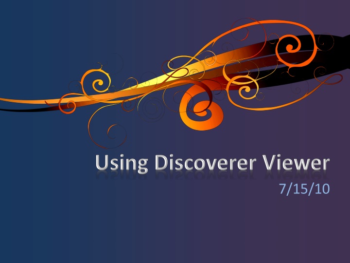 using discoverer viewer