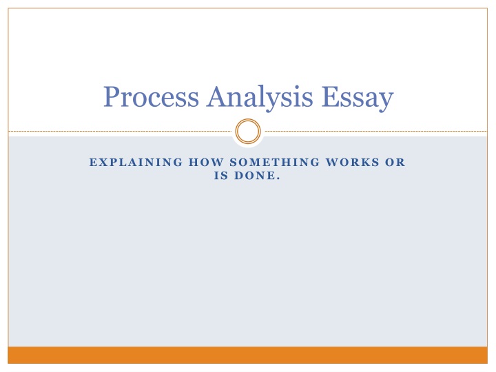 process analysis essay