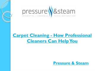 Carpet Cleaning - How Professional Cleaners Can Help You?